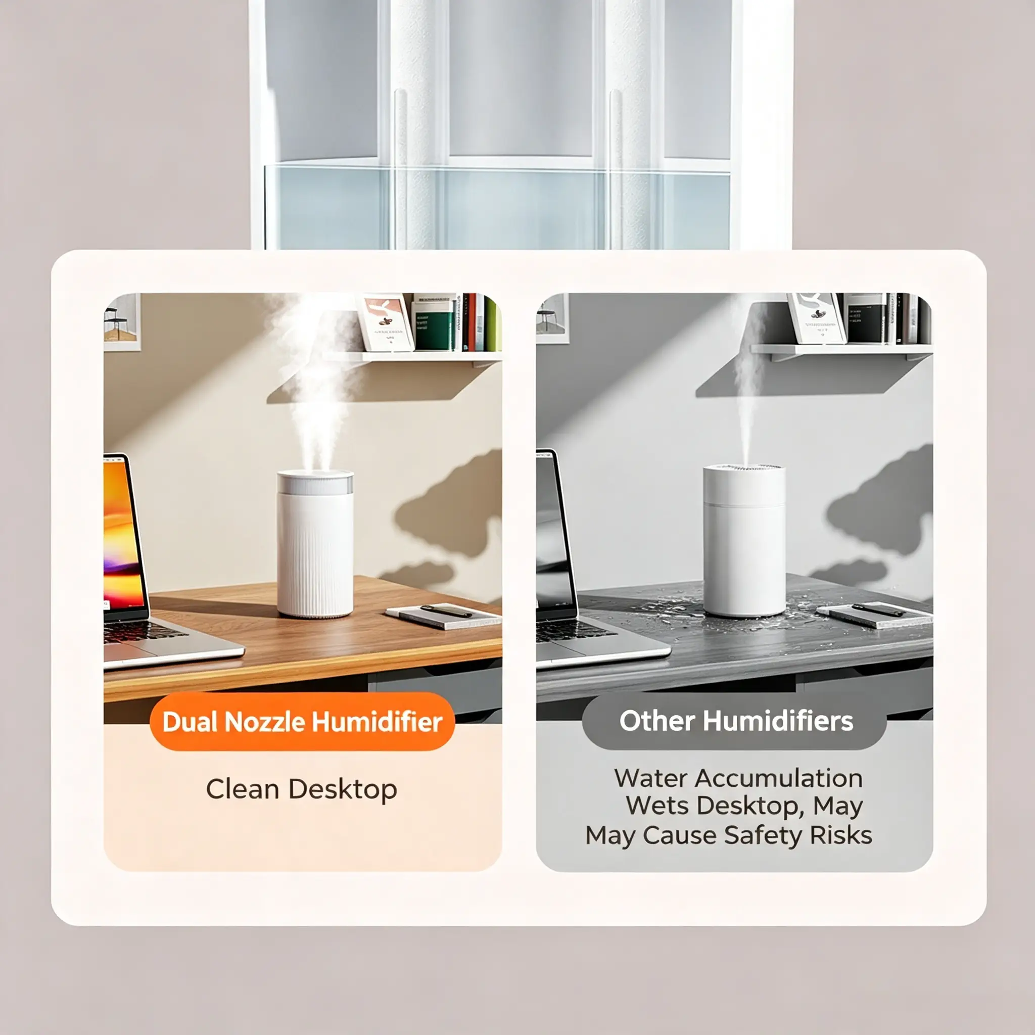 Dual Nozzle Air Purifier and Humidifier with Night Light - Image 6