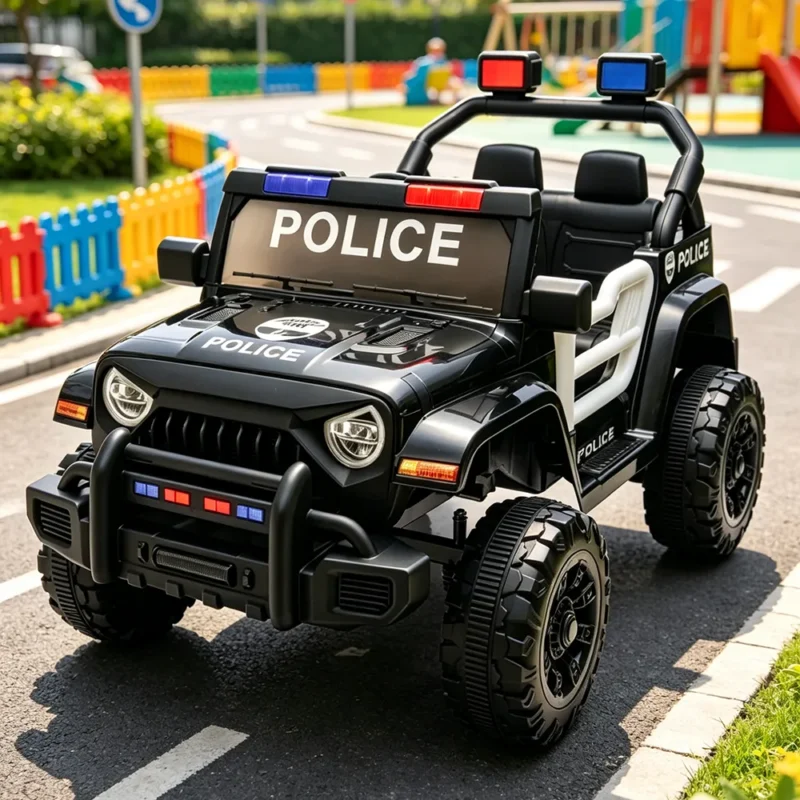 12V Kids Electric Ride On Police Car with Remote Control